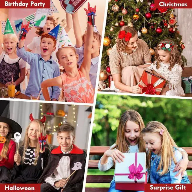 Alt view image 5 of 7 - Spider Web Shooters with Gloves, Superheroes Wrist Launcher Toy, Funny Children Educational Toys, Party Cosplay Gift for Kids