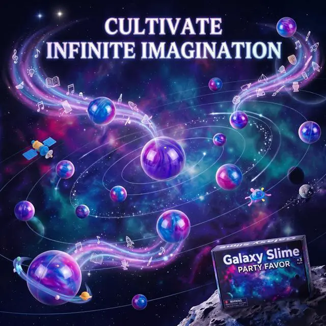 Alt view image 4 of 7 - 24 Pack Galaxy Slime Ball, Slime Party Favors, Stretchy and Non-Sticky - Toys for Girls and Boys - Party Favors for Kids Goodie Bag Stuffers, Birthday, Stress Relief Toy, Classroom Reward