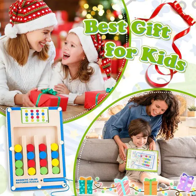 Alt view image 6 of 7 - Kids Montessori Magnetic Wooden Toys: 3 4 5 6 7 Year Old Birthday Gift for Boys Girls Age 4-7 Preschool Educational Learning Activities Toy Sensory Autistic Puzzle Maze Game Present for Toddlers