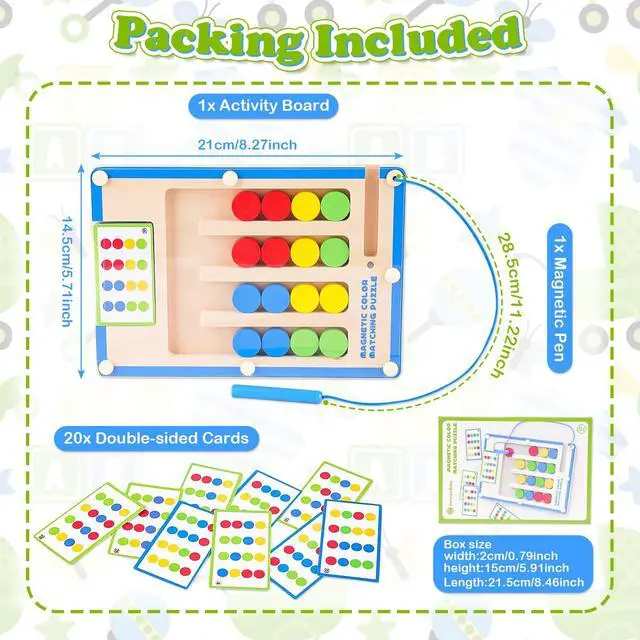 Alt view image 7 of 7 - Kids Montessori Magnetic Wooden Toys: 3 4 5 6 7 Year Old Birthday Gift for Boys Girls Age 4-7 Preschool Educational Learning Activities Toy Sensory Autistic Puzzle Maze Game Present for Toddlers
