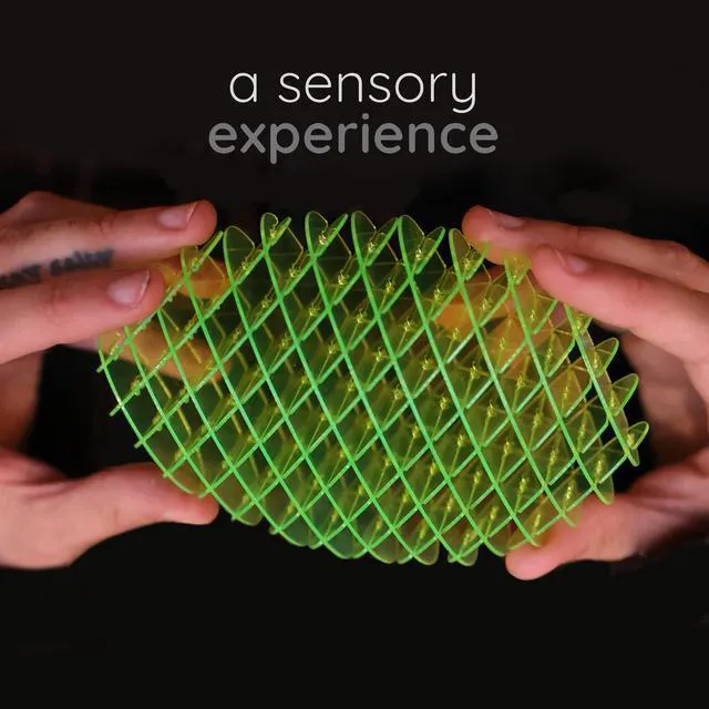 Alt view image 2 of 5 - Worm 3D Sensory Figgy Fidget Toy, Green, Small | Quiet Fidget Toy: Sensory Figgy toy for focus and stress relief; satisfying tactile play for classrooms, desks, and travel