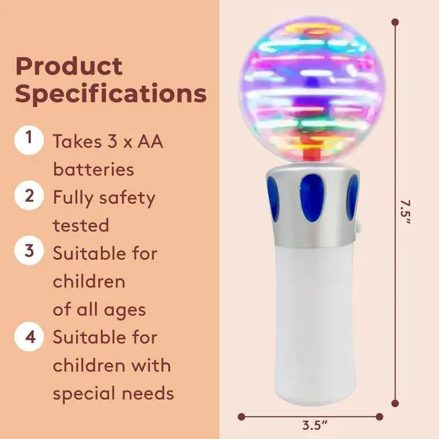 Alt view image 3 of 7 - Musical Light Up Wand - Sensory Lights for Autistic Children - Light Up Sensory Toys - Autism Toys - Sensory Toys for Kids with Autism