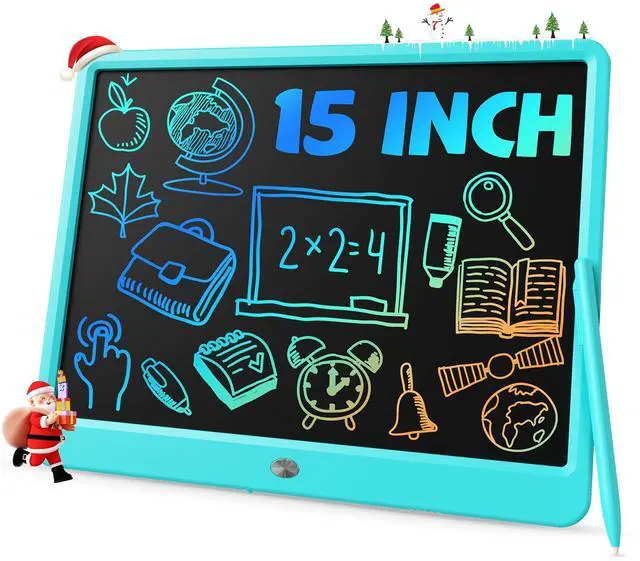Main image of 15" LCD Writing Tablet for Kids, Large Drawing Pad for Boys & Girls, Screen-Free Way to Keep Kids Busy, Reusable Doodle Board for Learning & Travel, Great Christmas Gift Idea(15in Blue)