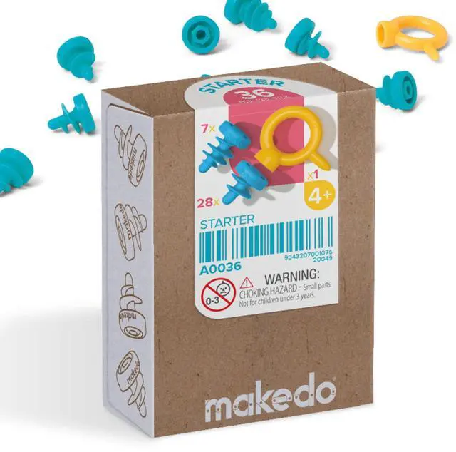 Main image of Starter 036 | Cardboard Construction Starter Pack | STEM and STEAM Educational Toys for Kids | Perfect for at Home Play + Classroom Learning | 36 Piece Mix SCRU & SCRU+ for Kids Age 4+