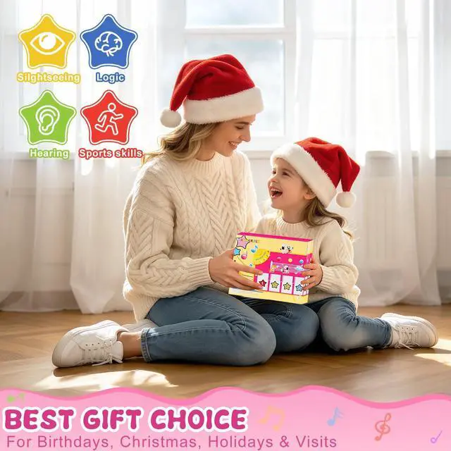 Alt view image 7 of 7 - Floor Piano Mat, Toddler Toys Musical Mat, Keyboard Floor Play mat 39.5" Electronic Music Animal Touch Play Blanket Funny Xmas Gift Toy for 1 2 3 Year Old
