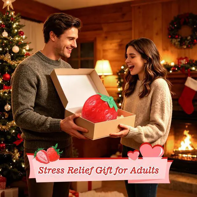 Alt view image 5 of 7 - 6Inch Giant Strawberry Slow Rising Big Squishy Toy, Jumbo Realistic Soft Fruit Squeeze Stress Ball, AnxietyRelief Fidget Sensory Toy, Desk Decoration, Party Favor Gift for Adults and Kids