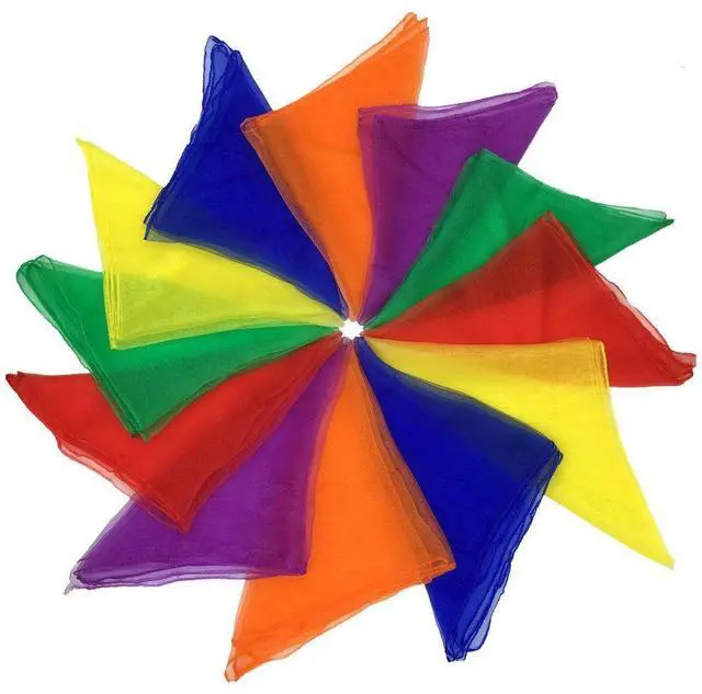 Main image of Dance Scarves Music Scarves for Children Movement and Juggling 12pcs