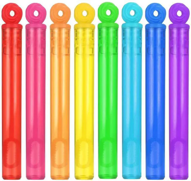 Main image of 32-Piece 8 Colors Mini Bubble Wands Assortment Party Favors Toys for Kids Child, Christmas Celebration,Thanksgiving New Year, Themed Birthday,Wedding, Bath Time,Summer Outdoor Gifts for Girls Boys