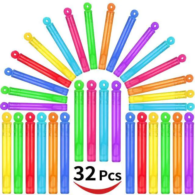 Alt view image 3 of 6 - 32-Piece 8 Colors Mini Bubble Wands Assortment Party Favors Toys for Kids Child, Christmas Celebration,Thanksgiving New Year, Themed Birthday,Wedding, Bath Time,Summer Outdoor Gifts for Girls Boys