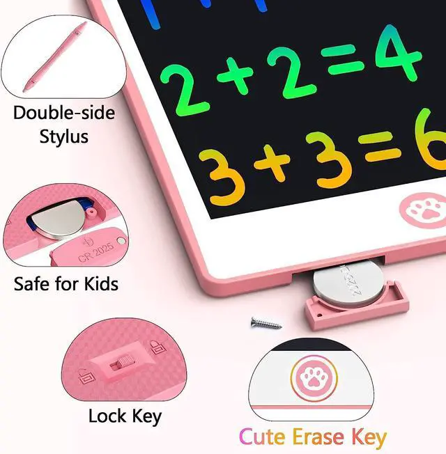 Alt view image 3 of 7 - LCD Writing Tablet for Kids 8.8 Inch, Toys for Girls Boys Drawing Pad for 3 4 5 6 7 Year Old Kids Toys, Children Christmas Birthday Gift for Kids Toddler Doodle Board Travel Essentials