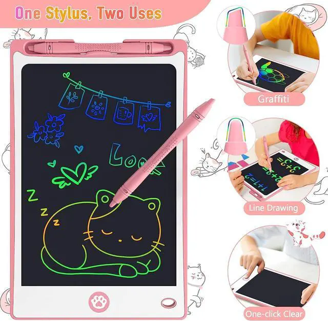 Alt view image 5 of 7 - LCD Writing Tablet for Kids 8.8 Inch, Toys for Girls Boys Drawing Pad for 3 4 5 6 7 Year Old Kids Toys, Children Christmas Birthday Gift for Kids Toddler Doodle Board Travel Essentials