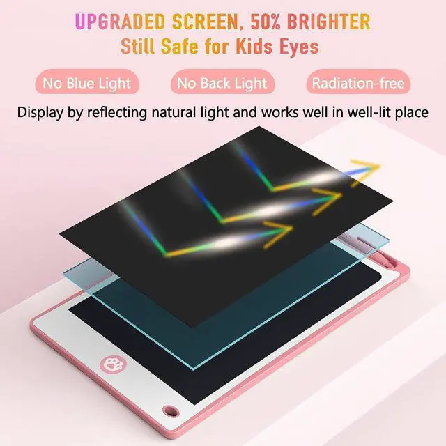 Alt view image 4 of 7 - LCD Writing Tablet for Kids 8.8 Inch, Toys for Girls Boys Drawing Pad for 3 4 5 6 7 Year Old Kids Toys, Children Christmas Birthday Gift for Kids Toddler Doodle Board Travel Essentials