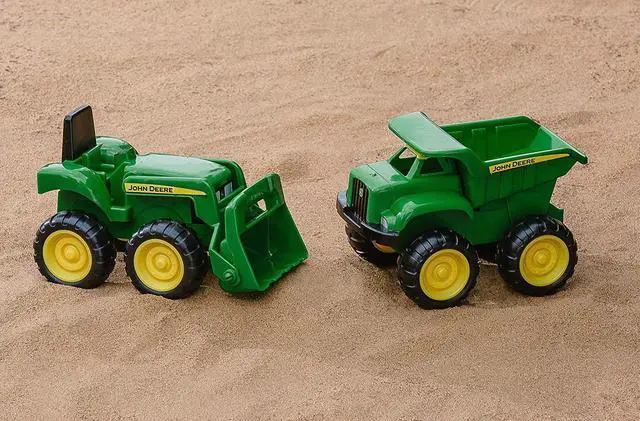 Alt view image 5 of 5 - john Deere Vehicle Set - Includes Dump Truck Toy and Tractor Toy with Loader - Kids Outdoor Toys - Kids Construction and Sandbox Toys - 6 Inches - 2 Count - Ages 18 Months and Up