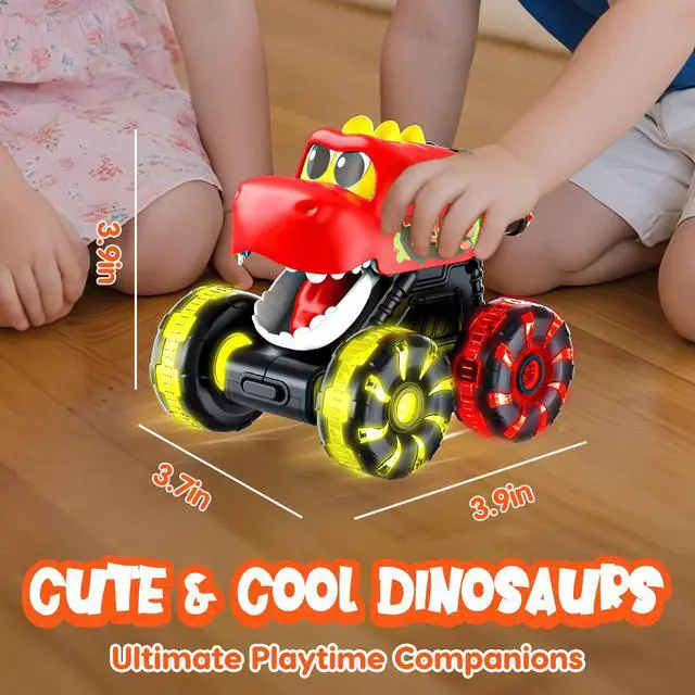 Alt view image 6 of 7 - Monster Truck Toys Dinosaur Cars for Toddlers, Press and Go Cars Truck Toys for Baby Boys Girls Gifts, Light Up Boy Toys Dinosaur Cars for 2 Year Old Boy Birthday