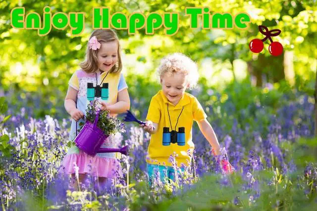 Alt view image 4 of 6 - Kids Binoculars Shock Proof Toy Binoculars Set for Age 3-12 Years Old Boys Girls Bird Watching Educational Learning Hunting Hiking Birthday Presents