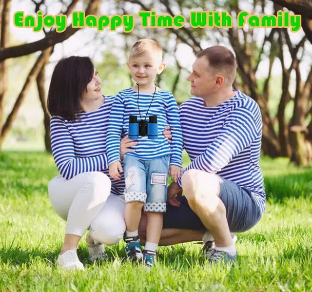 Alt view image 5 of 6 - Kids Binoculars Shock Proof Toy Binoculars Set for Age 3-12 Years Old Boys Girls Bird Watching Educational Learning Hunting Hiking Birthday Presents
