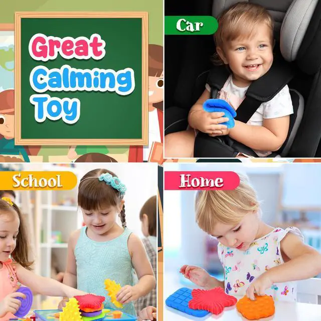 Alt view image 7 of 7 - Squishy Sensory Toys for Kids Toddlers: Super Soft & Textured Sensory Fidget Toy for Autistic Children Special Needs | Stress Calming Toys for Kids | Baby Stocking Stuffers Fidget Toy for Autism, ADHD