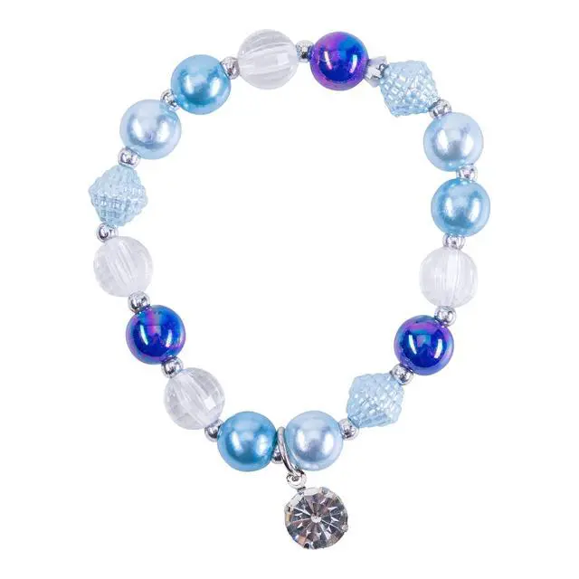 Alt view image 4 of 6 - Frozen Princess Dress Up Accessory Set - 3 Pcs Jewelry Set - Blue Princess Elsa Tiara, Bracelet - Elsa Necklace - Birthday, Holiday Gifts For Girls - Toys Dress Up Kit - Ages 3+