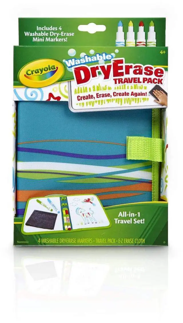 Main image of Washable Dry Erase Travel Pack, Whiteboard for Kids, Ages 4, 5, 6, 7