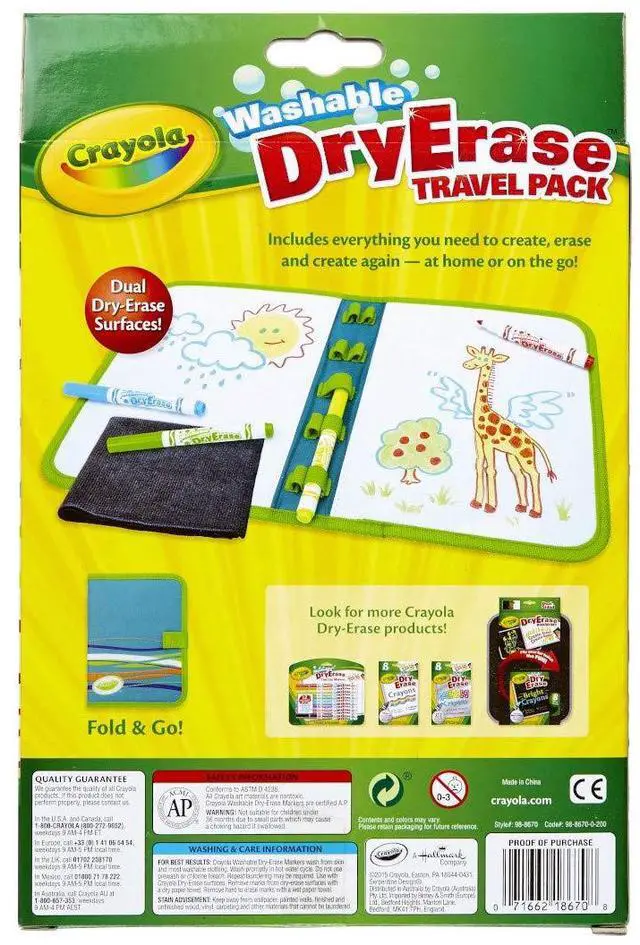 Alt view image 5 of 5 - Washable Dry Erase Travel Pack, Whiteboard for Kids, Ages 4, 5, 6, 7