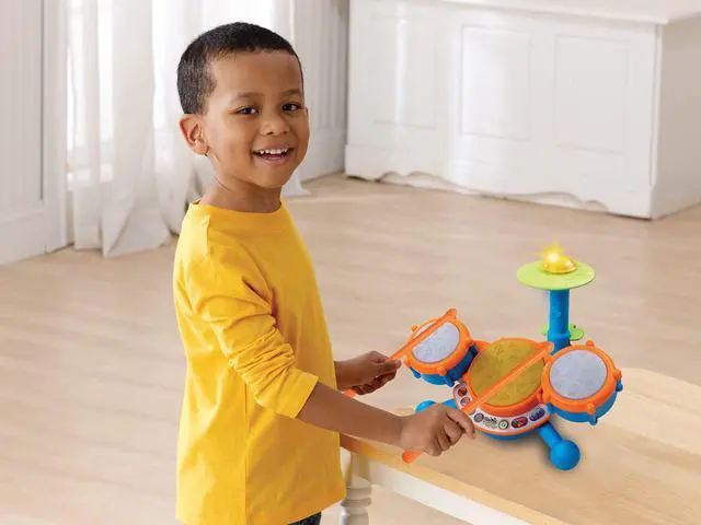 Alt view image 2 of 3 - KidiBeats Kids Drum Set, Orange