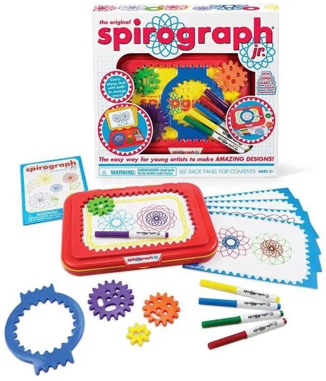Main image of Jr. Jumbo Sized Gears Classic Retro Toy For Spiral Drawing Art Design Toy Kit for Smaller Hands For Kids Ages 3 and Up
