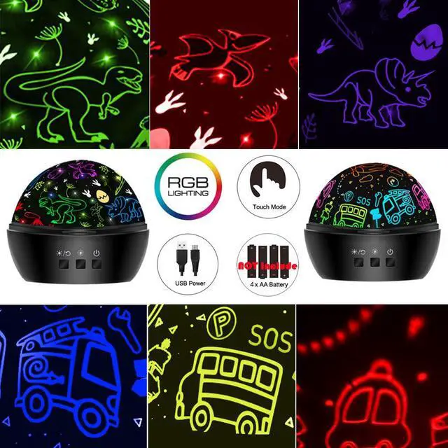 Alt view image 2 of 7 - Dinosaur Night Light Toys for 3-8 Year Old Boys,2 in 1 Dino Projection for 2-10 Year Kids,Boys Girls Gifts,Suitable for Chirstmas Xmax Easter Birthday