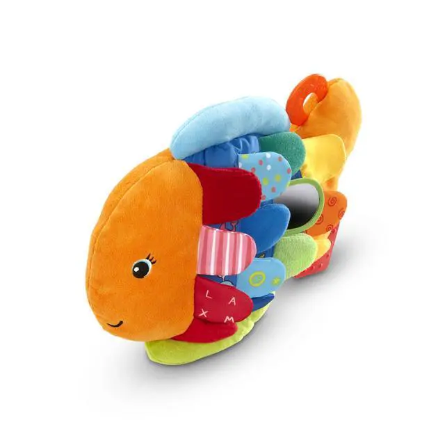 Alt view image 4 of 7 - Stuffed Animal, Soft Baby Book, Multi-Textured Squeaking & Crinkling Infant Sensory Toys for Babies with Baby Mirror, Tummy Time Toys for Infants Ages 09 Months