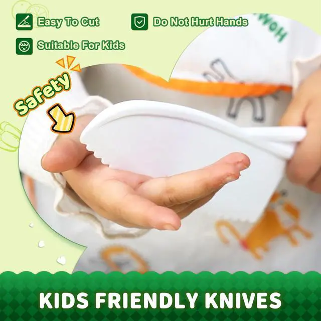 Alt view image 4 of 7 - 13 Pieces Montessori Kitchen Toys for Toddlers-Kids Cooking Sets Real-Toddler Toys Set for Real Cooking with Plastic Children Safe Knives Crinkle Cutter Kids Cutting Board