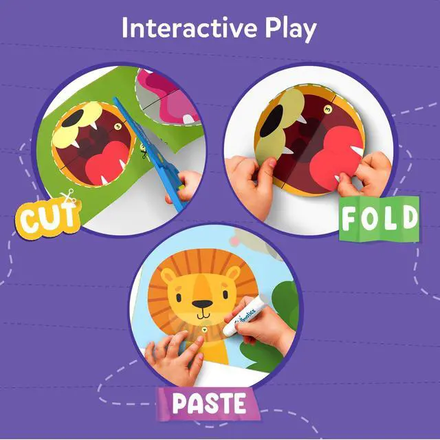 Alt view image 5 of 7 - Scissor Skills Activity Book - Snip Snip, 25 Cutting Activities for Preschoolers, Felt Craft Kit, 2 Child-Safe Scissors, Fine Motor Skills, Screen-Free Fun, Gifts for Kids Ages 3-7