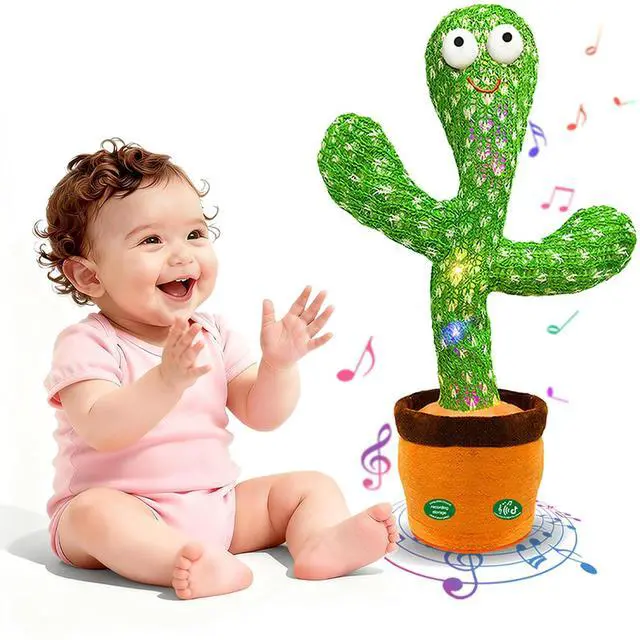 Main image of Interactive Baby Toys Dancing Talking Cactus Toy,Funny Gift for Infant, Singing Record Repeat What You Say Light Up Toy for Toddler Boy Girl (Volume Adjustment)