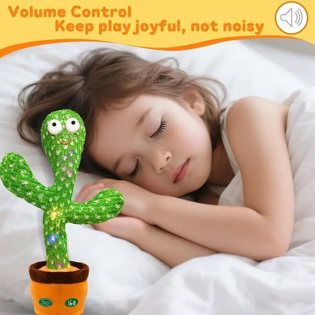 Alt view image 7 of 7 - Interactive Baby Toys Dancing Talking Cactus Toy,Funny Gift for Infant, Singing Record Repeat What You Say Light Up Toy for Toddler Boy Girl (Volume Adjustment)