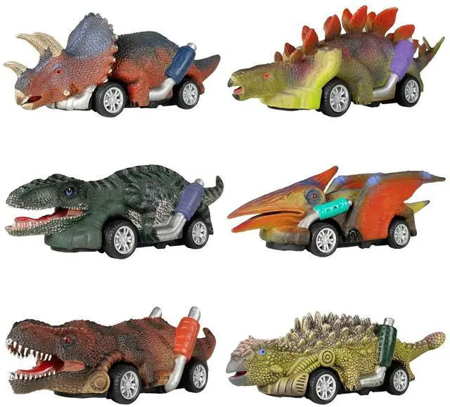 Main image of Dinosaur Toy Pull Back Cars,6 Pack Dino Toys for 3 Year Old Boys Girls and Toddlers,Boy Toys Age 3,4,5 and Up,Pull Back Toy Cars,Dinosaur Games with T-Rex
