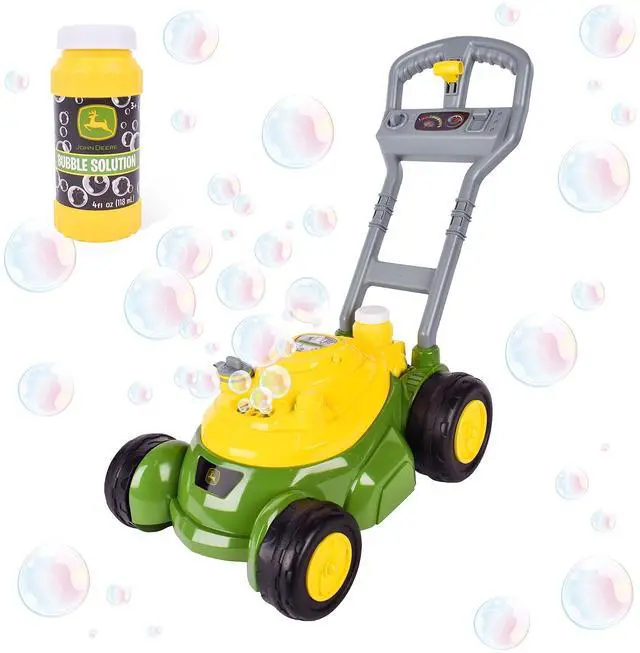 Main image of Bubble Lawn Mower for Toddlers, Bubble Blowing Machines, Indoor and Outdoor Gardening Toy, Birthday, Party Favor for Preschool Girls and Boys, No Batteries Required, 2+