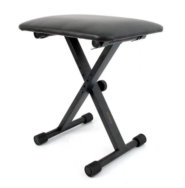 Main image of Keyboard Bench X-Style Height Adjustable Padded Cushion Foldable Stool Portable Seat Keyboard Chair for Keyboards Piano Guitar (Black)