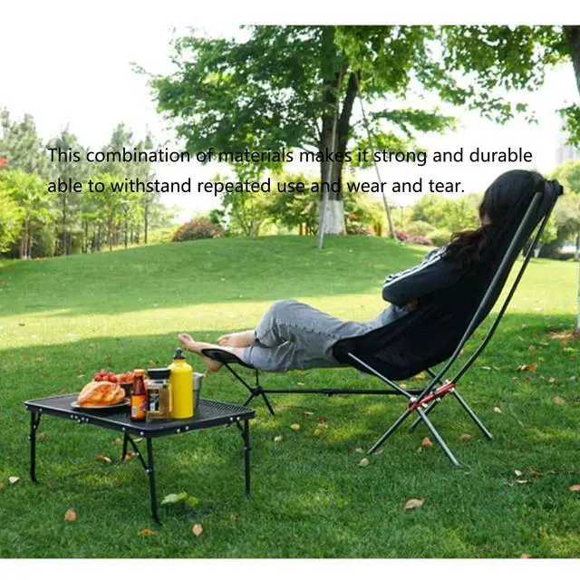 Alt view image 4 of 6 - Universal Camping Chair Foot Rest, Folding Attachable Footrest Leg Rest Outdoor Folding Chair for Outdoor Gardening Fishing Beach Hiking