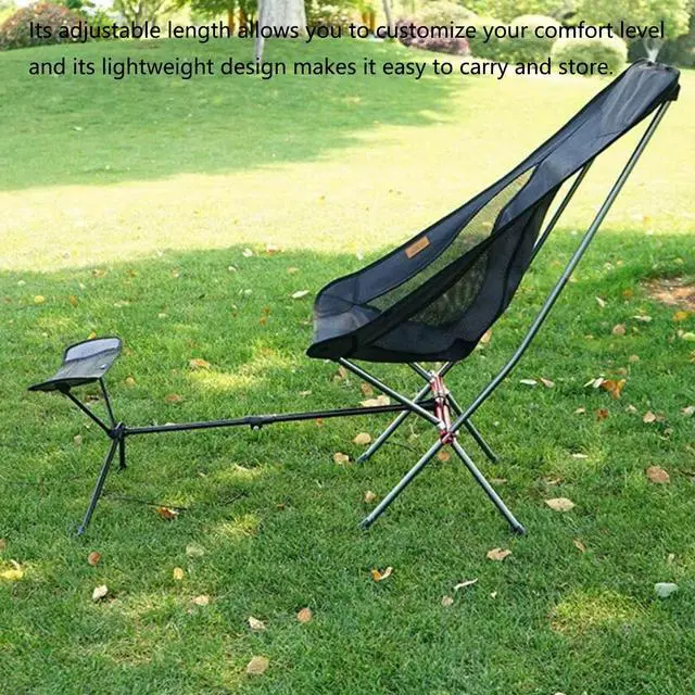 Alt view image 6 of 6 - Universal Camping Chair Foot Rest, Folding Attachable Footrest Leg Rest Outdoor Folding Chair for Outdoor Gardening Fishing Beach Hiking