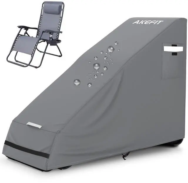 Main image of 1PCS Zero Gravity Chair Cover,Outdoor Waterproof Folding Chair Cover with Storage Bag,UV Resistant and Dustproof,Fits Most Folding Recliners, Grey