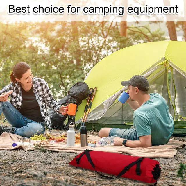 Alt view image 7 of 7 - Camping Chair Replacement Bag 48" Folding Chair Carry Bag Oxford Cloth Storage Tent Bag with Shoulder Strap for Travel Outdoor Camping Sports, Red