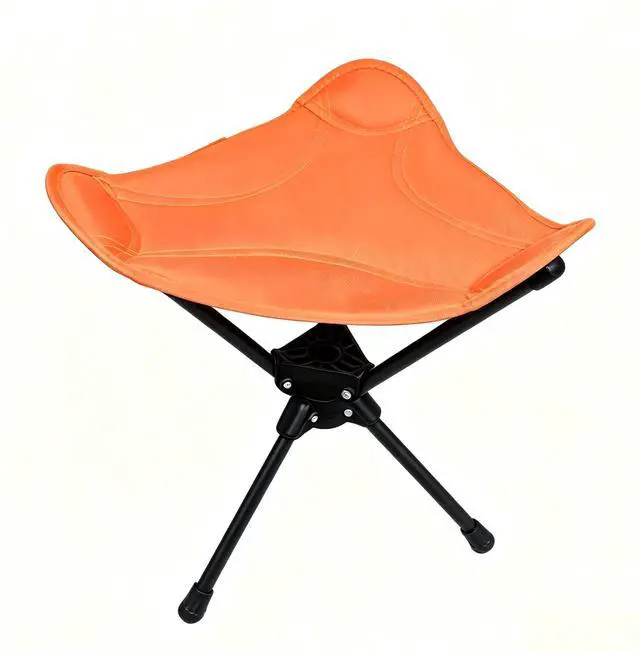 Main image of 360° Rotating Folding Tripod Chair, Portable Camping Chair with Carbon Steel Frame, Lightweight Stool for Outdoor Camping, Hiking, Fishing and Travel