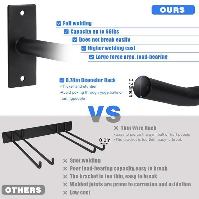 Alt view image 5 of 6 - Garage Storage Mechanism Wall Mounted, Folding chair storage rack,Garden Tool Rack Manager Heavy-Duty Folding Chair, Suitablefor Car Tires, Ladders, Chairs, Strollers (Black (3-pack))