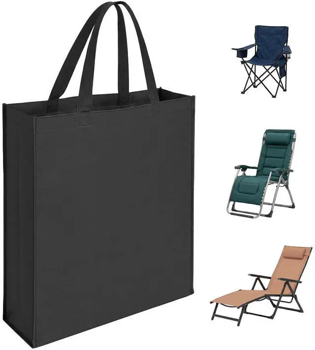 Main image of Zero Gravity Chair Carry Bag Waterproof Heavy Duty Folding Chair Cover for Outdoor Recliner Beach Lounge Chair Lawn Camping Chair Storage Handbag, Black