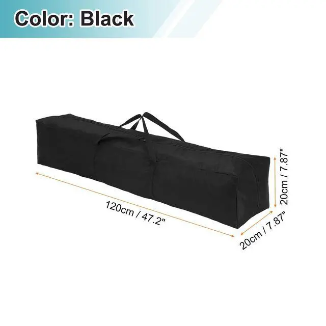 Alt view image 2 of 7 - 2pcs Camping Chair Replacement Bag 47.2" x 7.9" Folding Chair Carry Bag Oxford Cloth Storage Tent Bag with Handle Strap for Travel Outdoor Camping Sports, Black