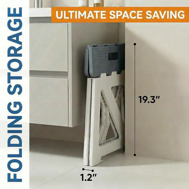Alt view image 4 of 7 - Folding Shower Chair seat is Suitable for Indoor Shower stools Elderly and Disabled People Shower Basin stools Shower stools for Shaving Legs (Blue Folding Shower Chair 15.7x8.3x12.5)