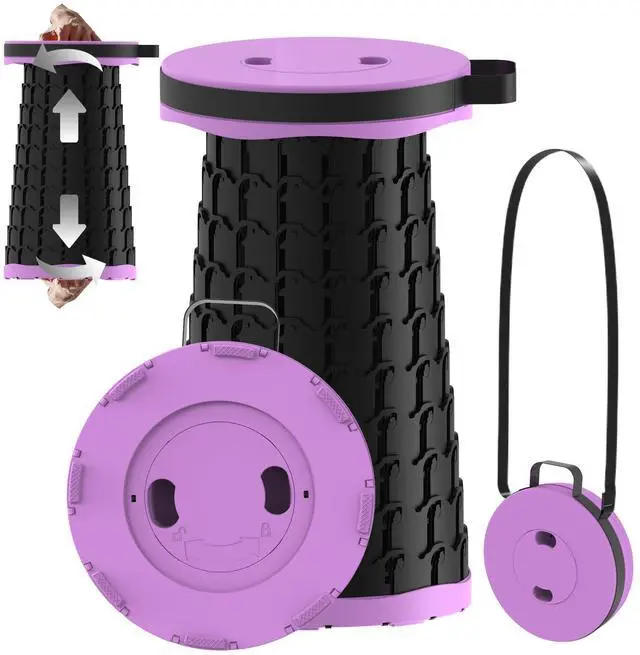 Main image of 2026 Upgraded Portable Folding Stool, Collapsible Stools, 600lbs Max Weight, Lightweight But Sturdy, Telescoping Foldable Camping Stool for Outdoor Fishing Hiking Travel BBQ