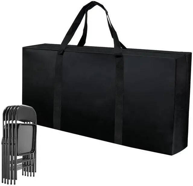 Main image of Folding Chair Storage Bag Heavy Duty Large 40.5" L x 12.5" W x 20" H Plastic Foldable Chair Carry Bag with Sturdy Zipper & Handle Waterproof Fold Up Chair Cover for Indoor Outdoor