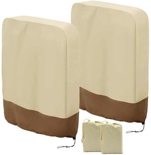 Main image of Zero Gravity Chair Covers 2 PCS, Outdoor Zero Gravity Folding Patio Chair Covers Waterproof Dustproof Gravity Chair Cover with Storage Bag(32.3" W x 7.9" D x 36.6" H) (Beige)