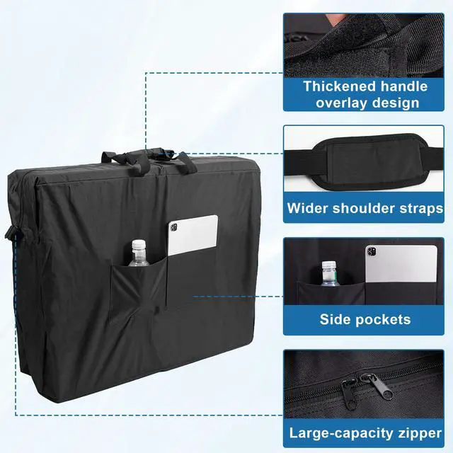 Alt view image 3 of 6 - Wheelchair&Rollator Travel Bag, 600D Oxford Fabric Foldable Wheelchair Travel Bag,Transport Chairs, Folding rollator Walker Accessories Waterproof Walker Bag (37.4× 12.99 × 29.92 inch)
