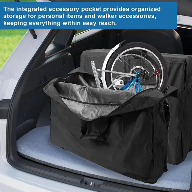 Alt view image 6 of 6 - Wheelchair&Rollator Travel Bag, 600D Oxford Fabric Foldable Wheelchair Travel Bag,Transport Chairs, Folding rollator Walker Accessories Waterproof Walker Bag (37.4× 12.99 × 29.92 inch)