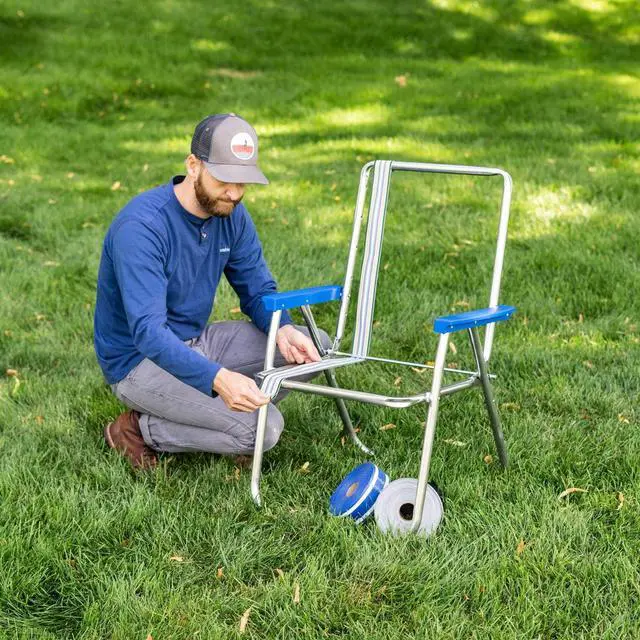 Alt view image 4 of 7 - Aluminum Folding Chair Webbing Replacement Straps Sea Island White